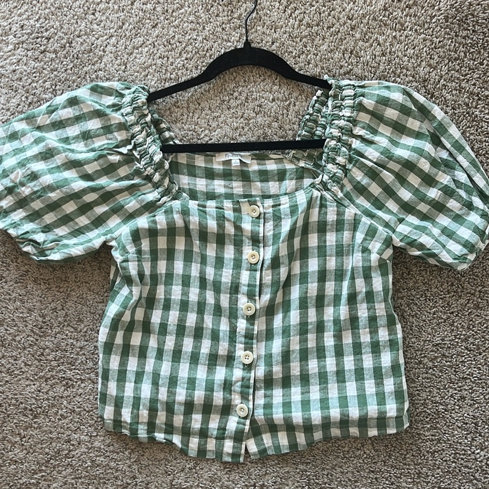 Madewell Square Neck Peasant Top